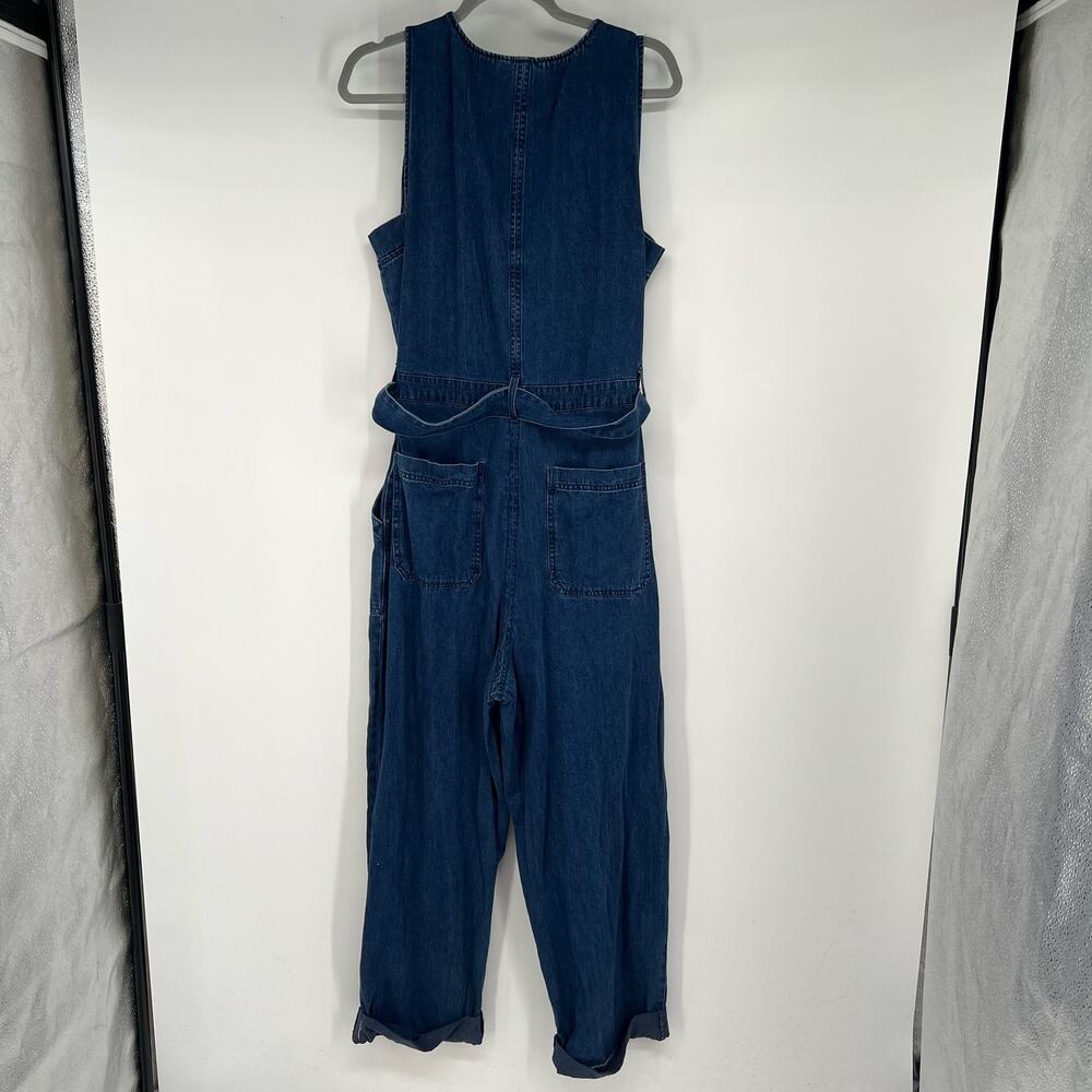 Rachel Comey X Target Denim Sleeveless Jumpsuit Women's Size 14 Blue 100% Cotton - Picture 3 of 11